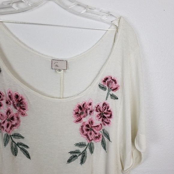 Anthropologie | Postmark Embroidered floral top - Picture 3 of 5